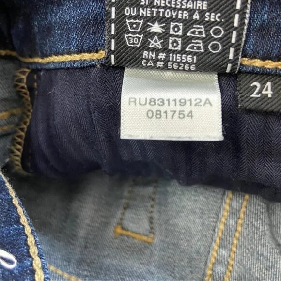 7 For All Mankind Ankle Gwenevere Raw Step Hem Medium Blue - Picture 10 of 10